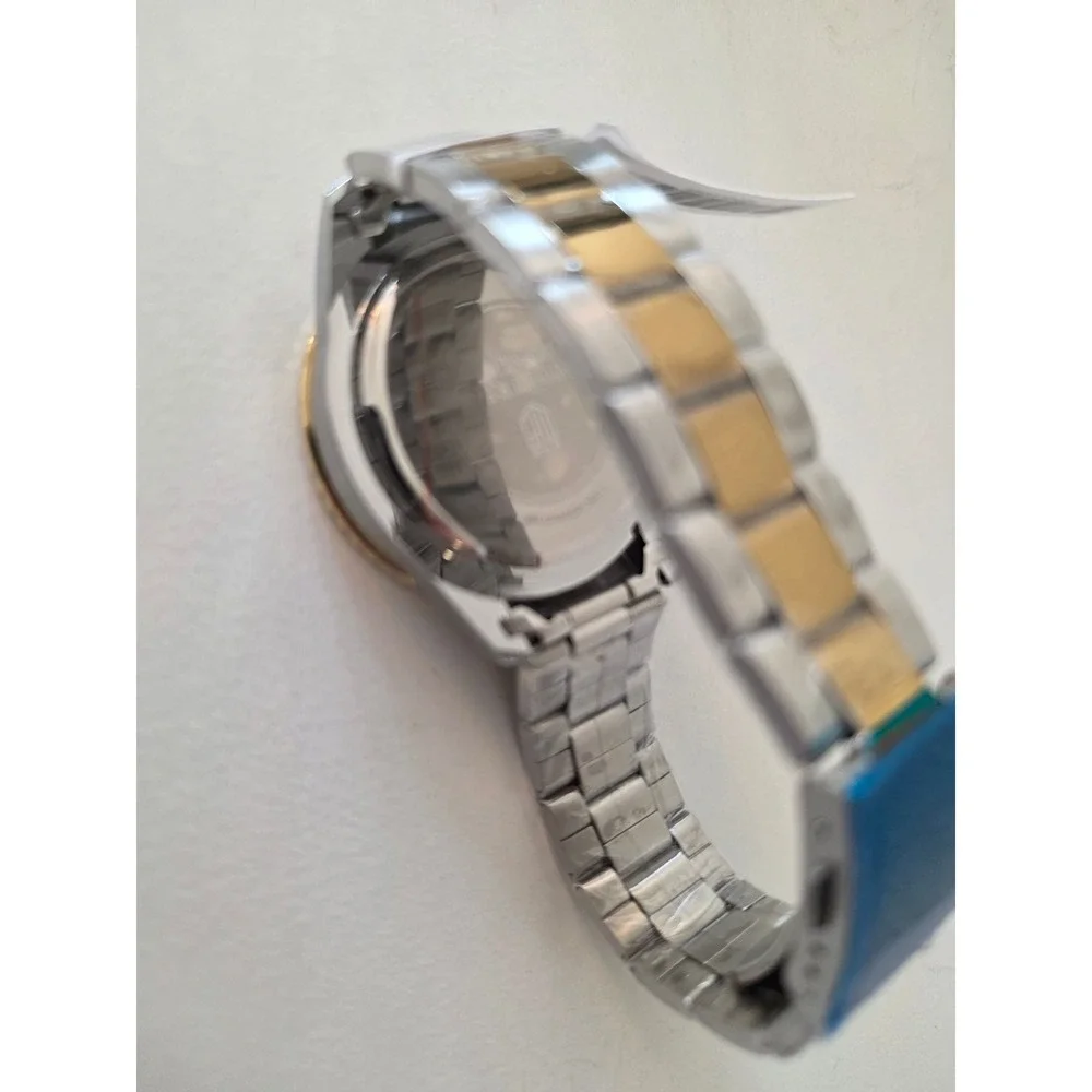 Montres Prestige Men's Two-Tone Blue Dial Diver Style Watch New in Box